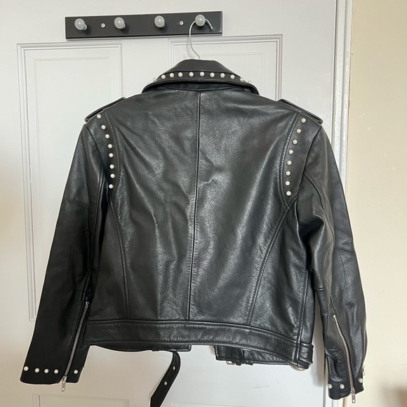 COPY - Joie Pearl Leather Jacket 3/4 Sleeves - Picture 4 of 8